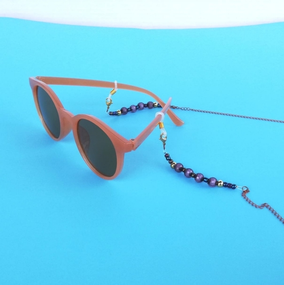 Sunglasses &  Cord Neck Strap Metal Glasses Strap Hold - Picture 5 of 5